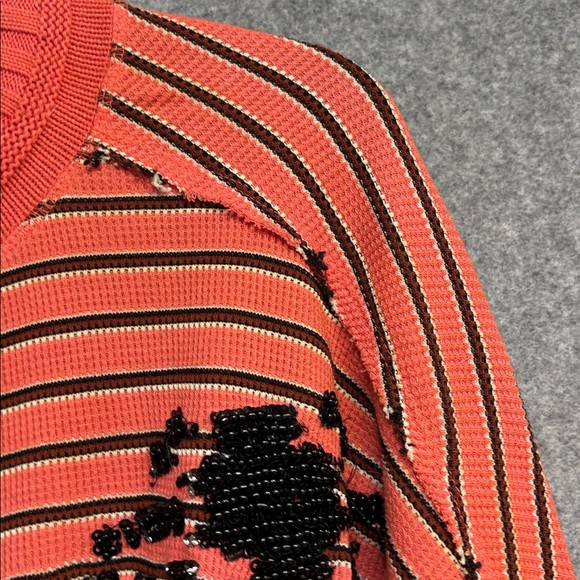 Free People We The Free Avalanche Thermal beaded Crop Top Striped Ribbed shirt - Picture 6 of 11